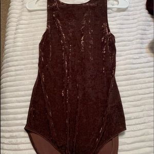 Velvet body suit